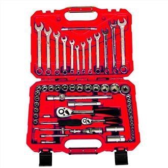 60pcs 1/4'' a 1/2'' Dr. Socket Set ar gyfer Automobile
