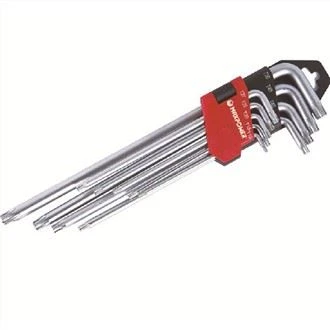 9pcs Braich Hir Ymyrrwr Prawf Set Allwedd Torx