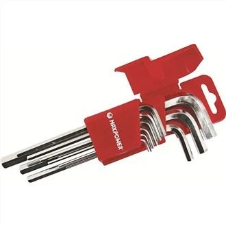 Set Allwedd Hex Electroplated Flat Head, Metrig, Deunydd S2