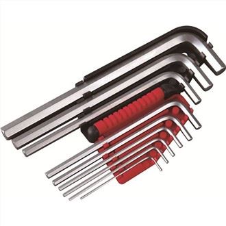 Set Allwedd Hex Electroplated Flat Head, Metrig