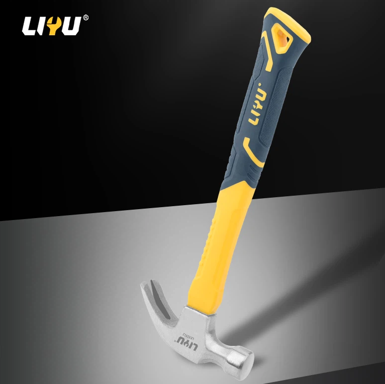 Trin Ffibr Morthwyl Croissant, Morthwyl, Morthwyl Ewinedd Aml-bwrpas, Morthwyl Haearn, 16OZ