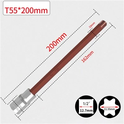 1/2"SOCED BIT 200mm T55