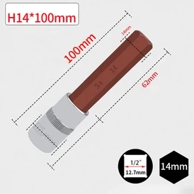 SOCED BIT HEX 1/2" 14MM L100MM